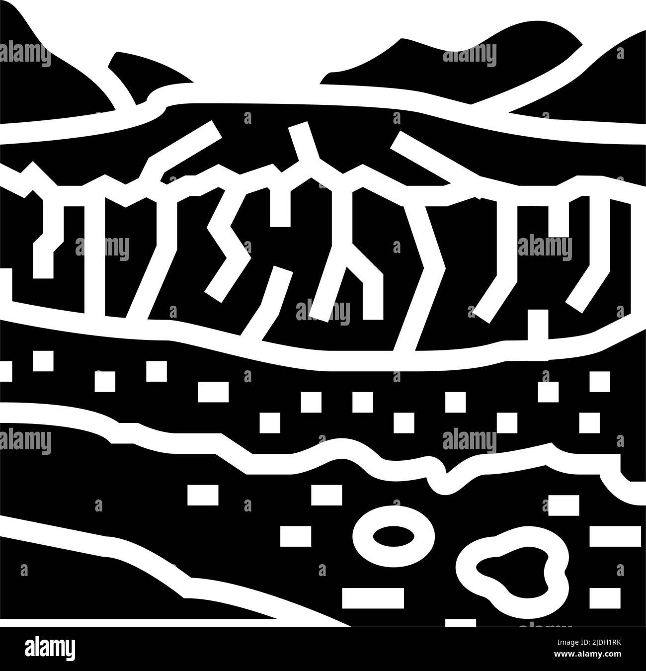 illustration du vecteur d'icône de glyphe d'iguazu Illustration de Vecteur