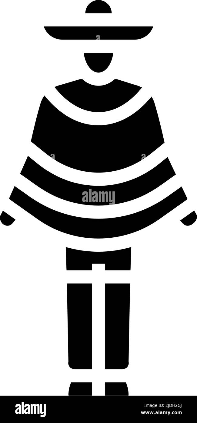 illustration du vecteur d'icône de glyphe latino man Illustration de Vecteur