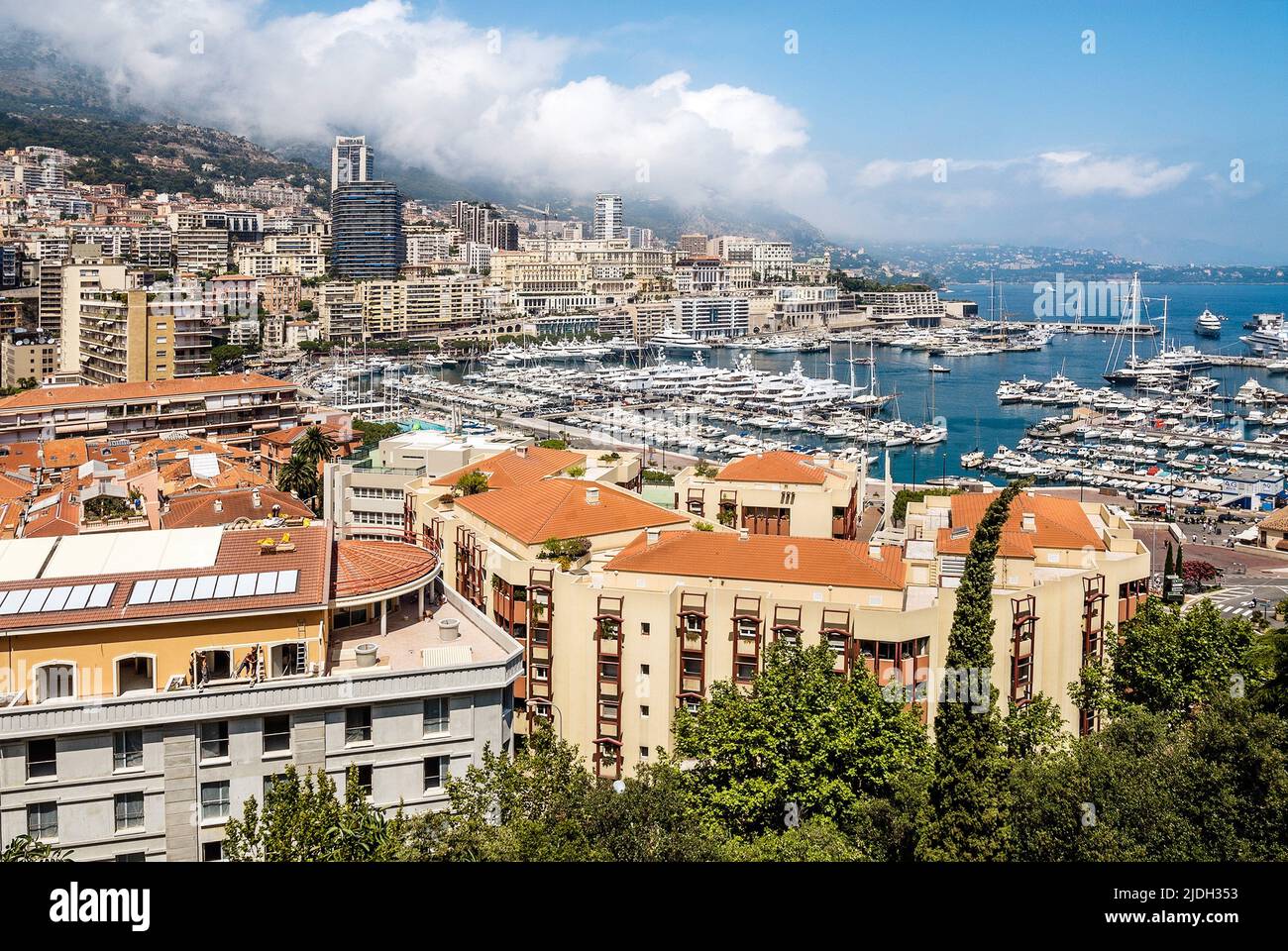 Vue sur la ville de Monte Carlo, Monaco et Monte Carlo Banque D'Images