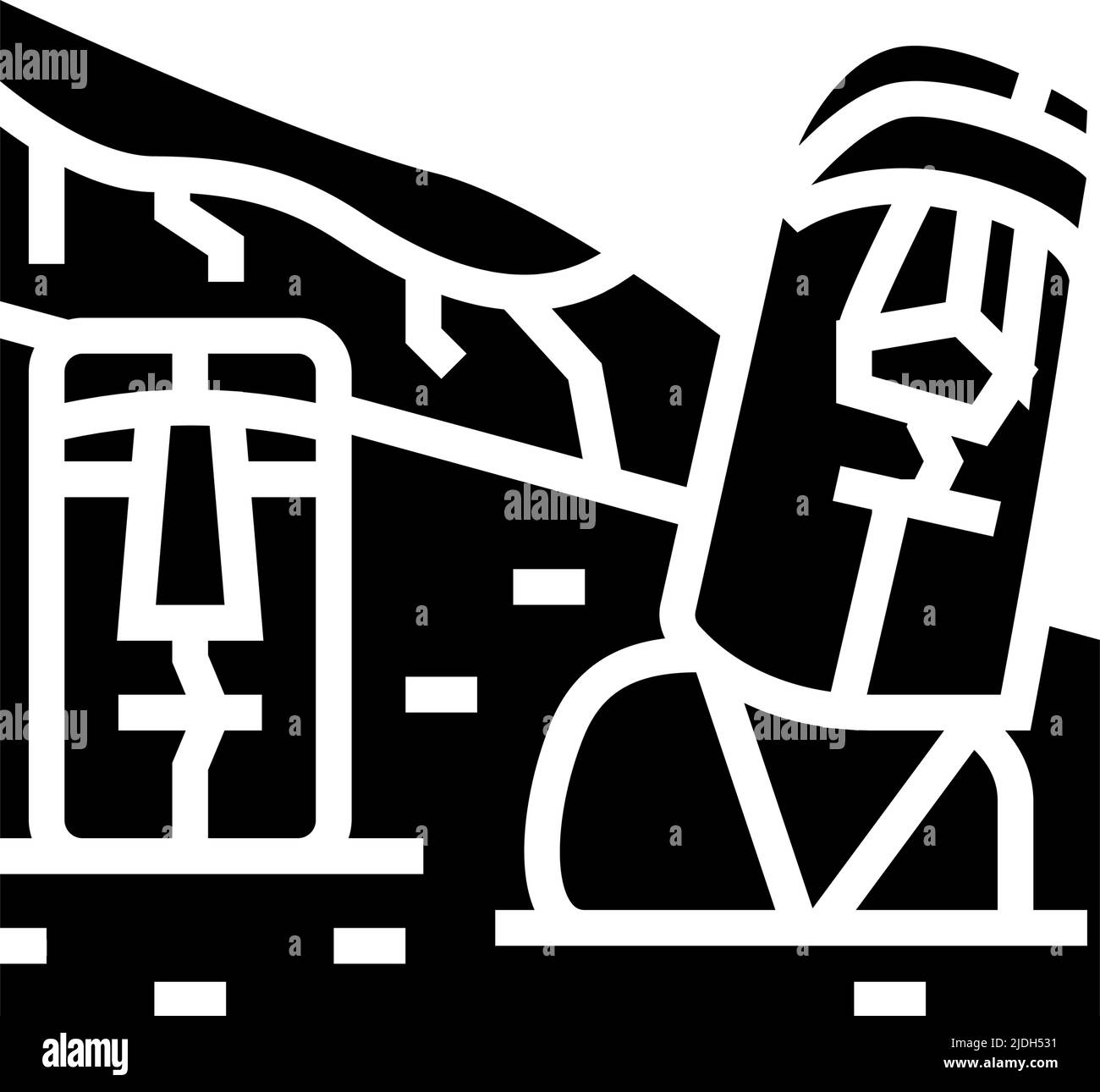illustration vectorielle de l'icône de glyphe de l'île de pâques Illustration de Vecteur