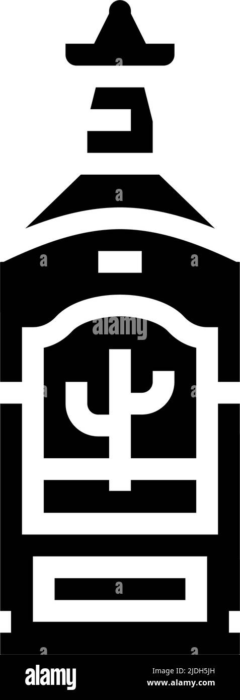 illustration vectorielle d'icône de glyphe de boisson alcoolisée tequila Illustration de Vecteur