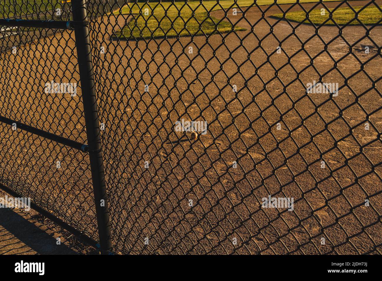 terrain de baseball en début de matinée Banque D'Images