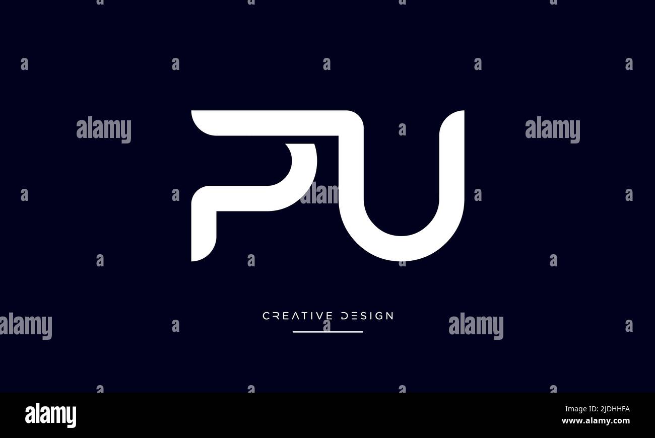 Lettres alphabétiques UP, UP, P ou U logo d'icône abstrait Illustration de Vecteur