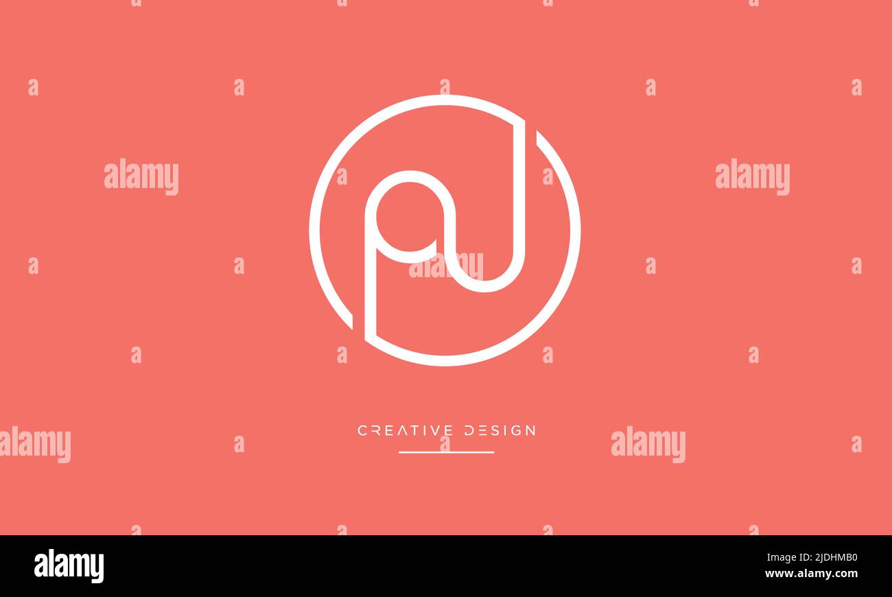 Lettres alphabétiques UP, UP, P ou U logo d'icône abstrait Illustration de Vecteur