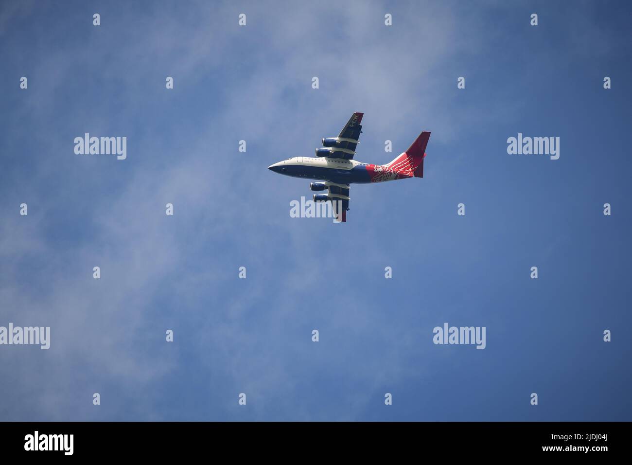 QinetiQ British Aerospace avrò RJ70 G-ETPK survolant le sud de l'Angleterre. Banque D'Images