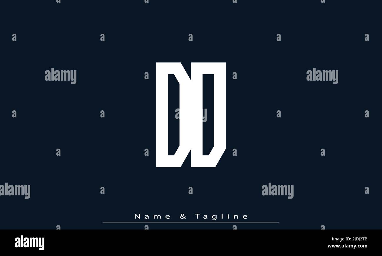 Lettres de l'alphabet initiales Monogram logo DD Illustration de Vecteur