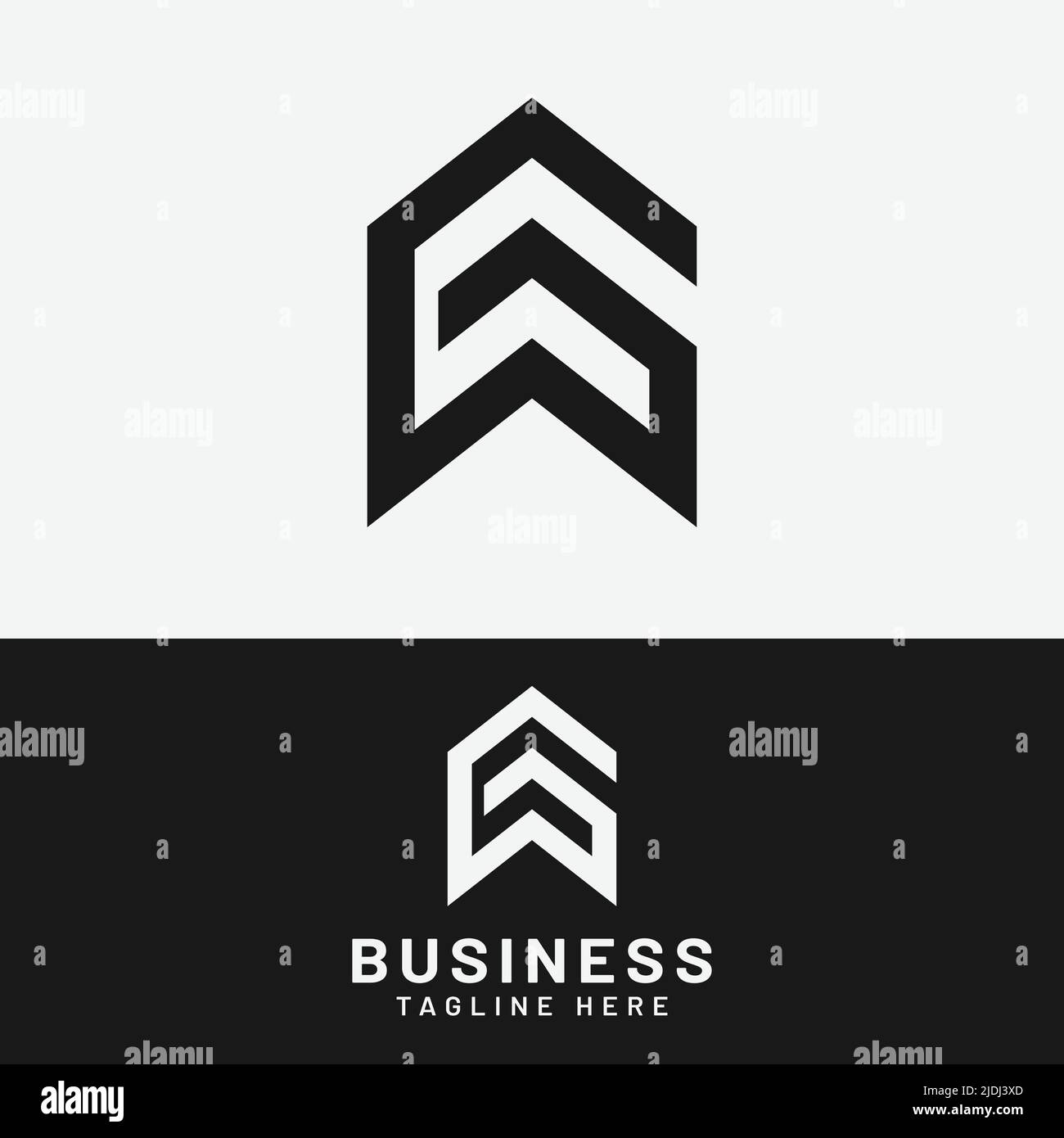 Modèle de logo lettre initiale G flèche vers le haut. Convient pour General Sports Fitness Fashion Finance Wedding entreprise Entreprises Boutique vêtements Illustration de Vecteur
