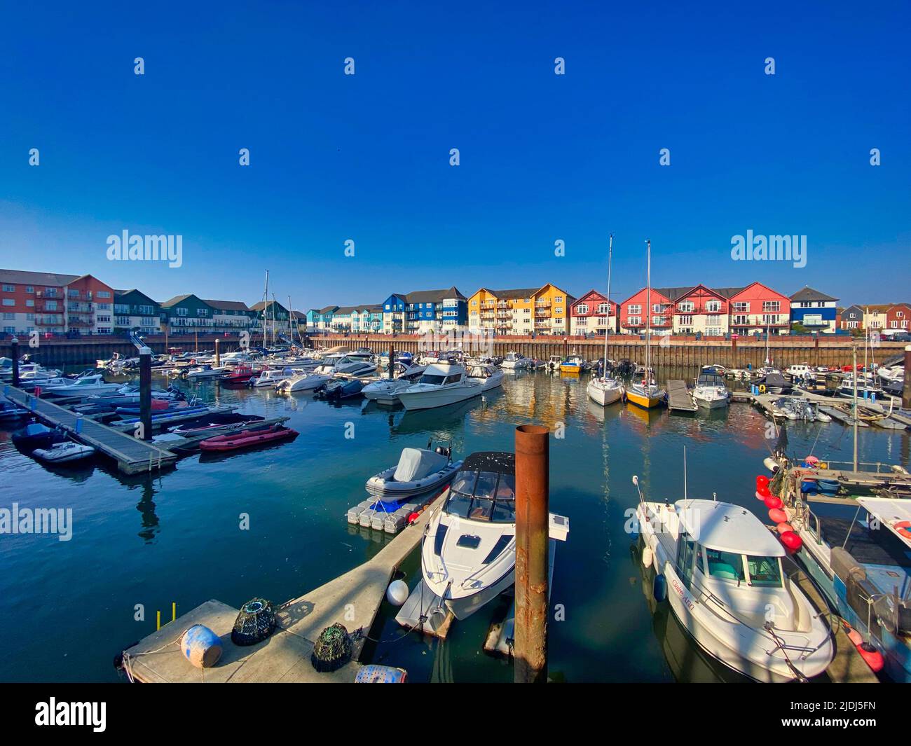 Exmouth Marina à Devon, Royaume-Uni Banque D'Images