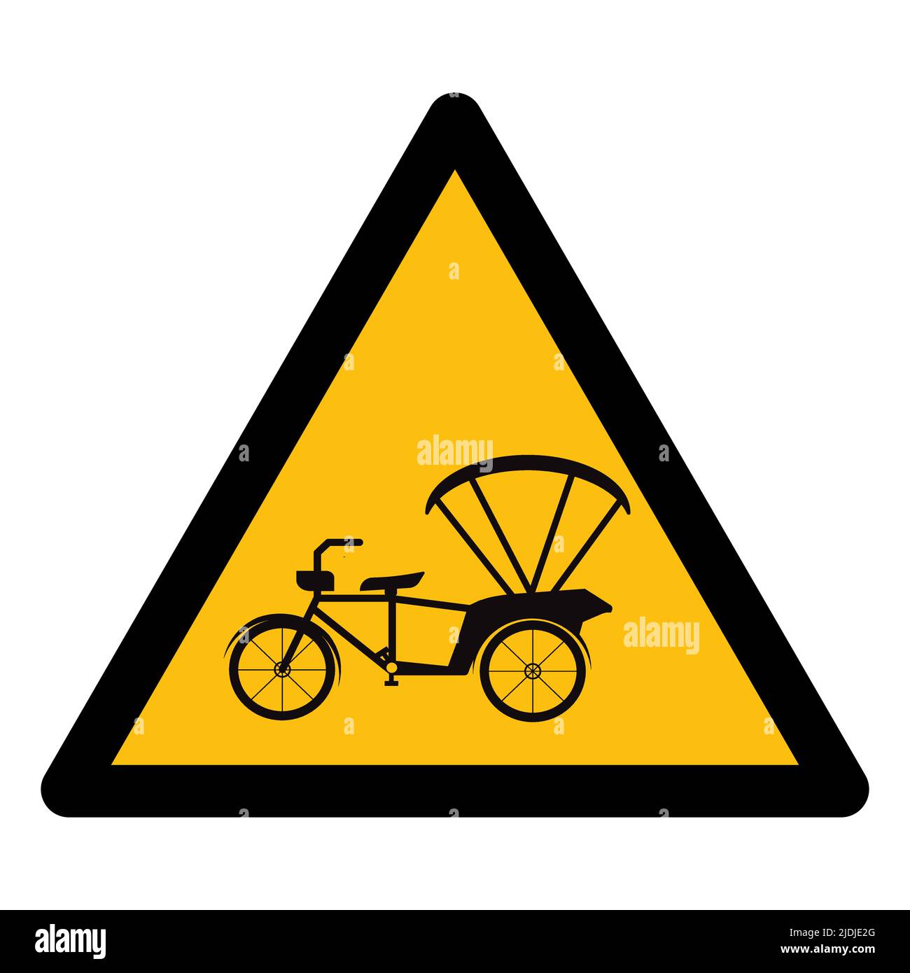 Attention au symbole tricycle, isoler sur fond blanc, illustration vectorielle EPS.10 Illustration de Vecteur