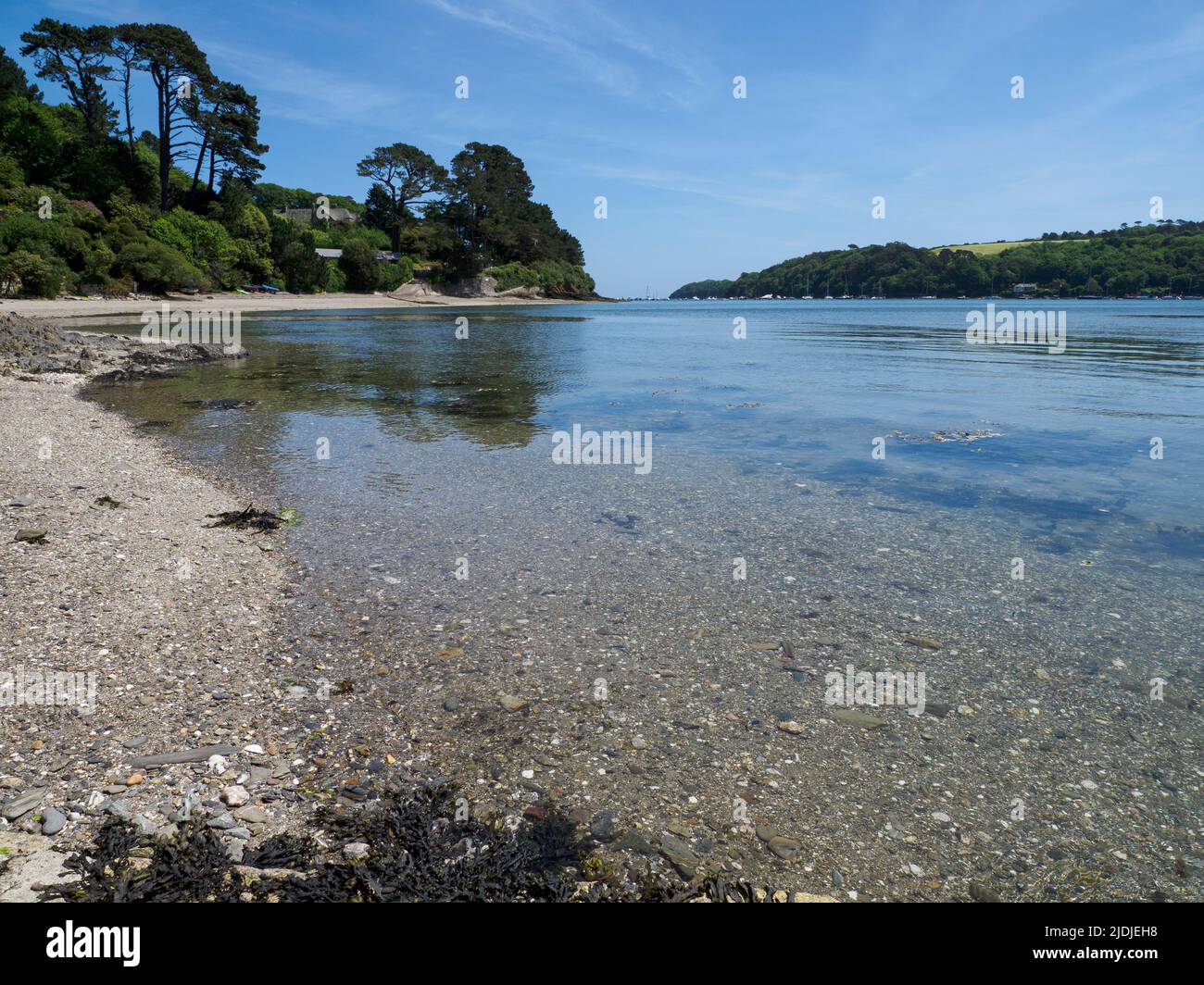 Bar Beach sur la rivière Helford, Helford passage, Cornwall, Royaume-Uni Banque D'Images