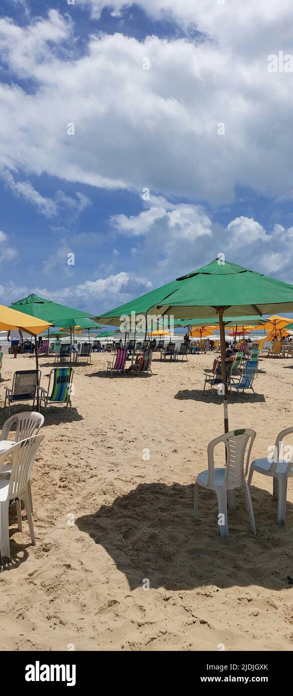 Plage, Orla do Atalaia, Aracaju, Sergipe, Brésil Banque D'Images