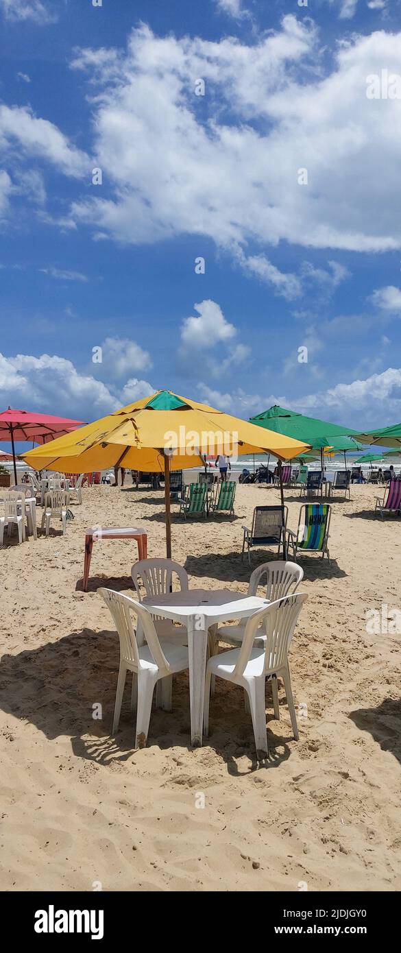 Plage, Orla do Atalaia, Aracaju, Sergipe, Brésil Banque D'Images