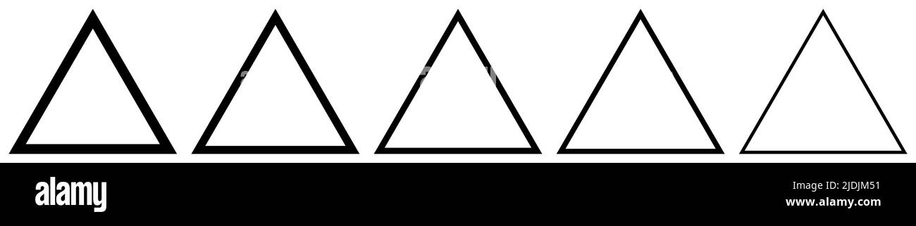Ensemble d'icônes de triangle. Panneau de signalisation. Illustration vectorielle isolée sur fond blanc Illustration de Vecteur