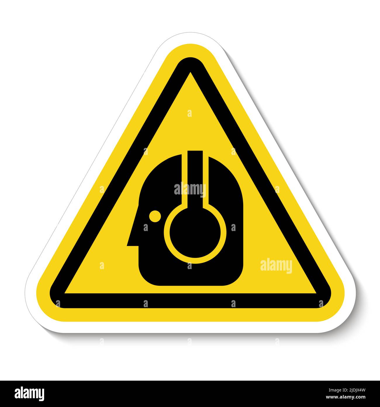 Panneau attention porter un équipement de protection avec symboles EPI Illustration de Vecteur