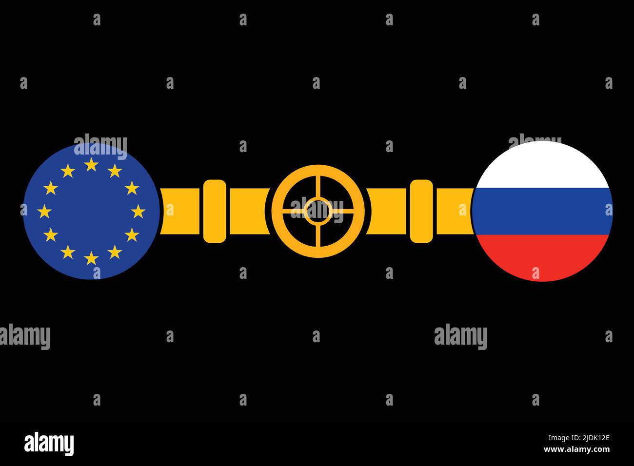 Gazoduc entre la Russie et l'UE icône - illustration vectorielle Illustration de Vecteur