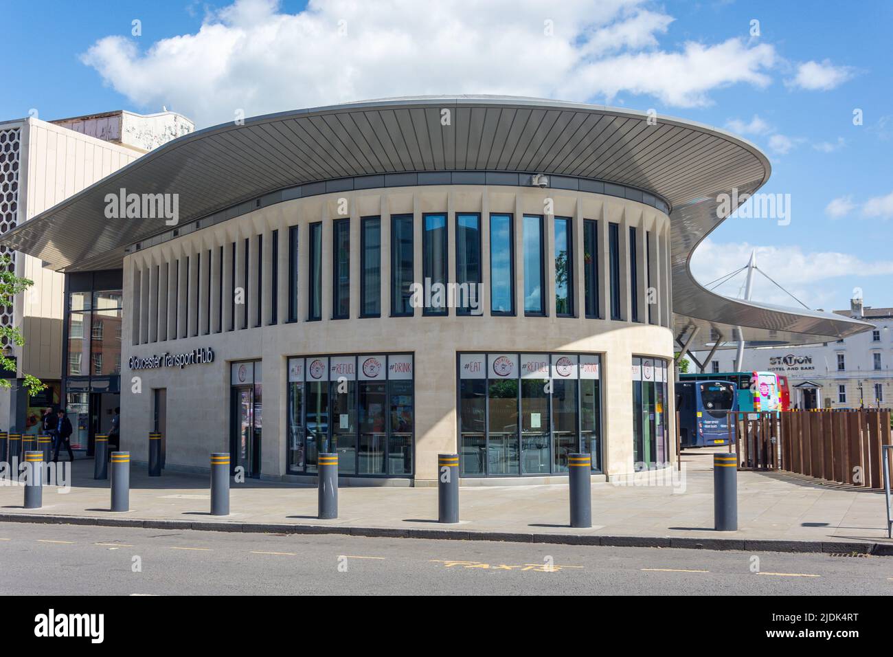 Gloucester transport Hub, Station Road, Gloucester, Gloucestershire, Angleterre, Royaume-Uni Banque D'Images