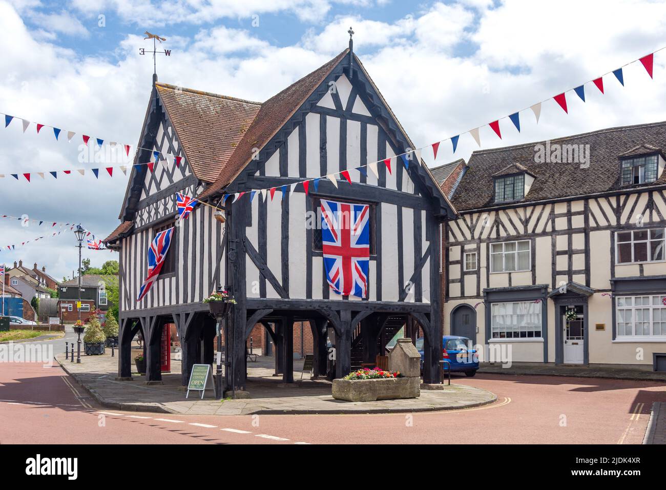 Ancienne maison du marché, Place du marché, Newent, Gloucestershire, Angleterre, Royaume-Uni Banque D'Images