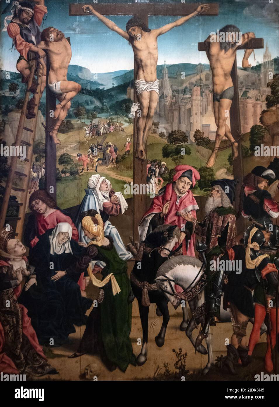 Peintre néerlandais du Nord: 'La Crucifixion' (1470-80) Banque D'Images