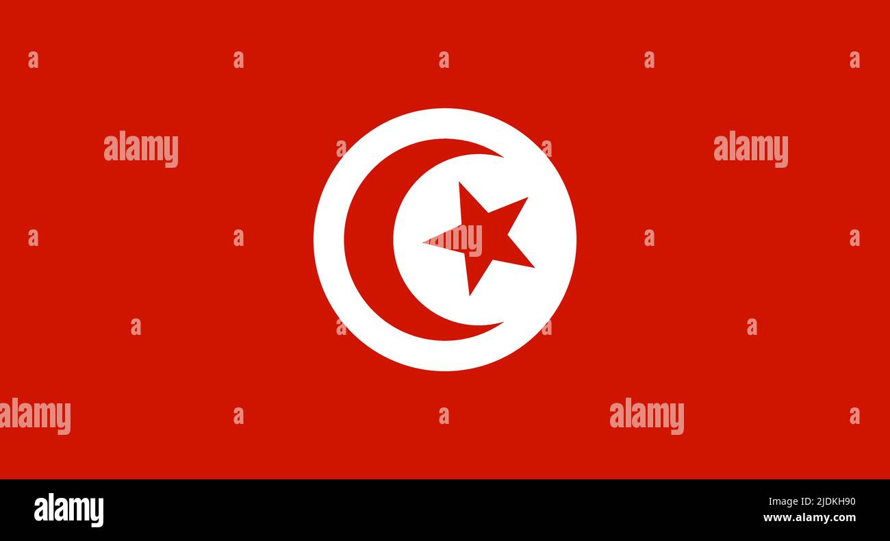 Drapeau de Tunis.Illustration vectorielle Illustration de Vecteur