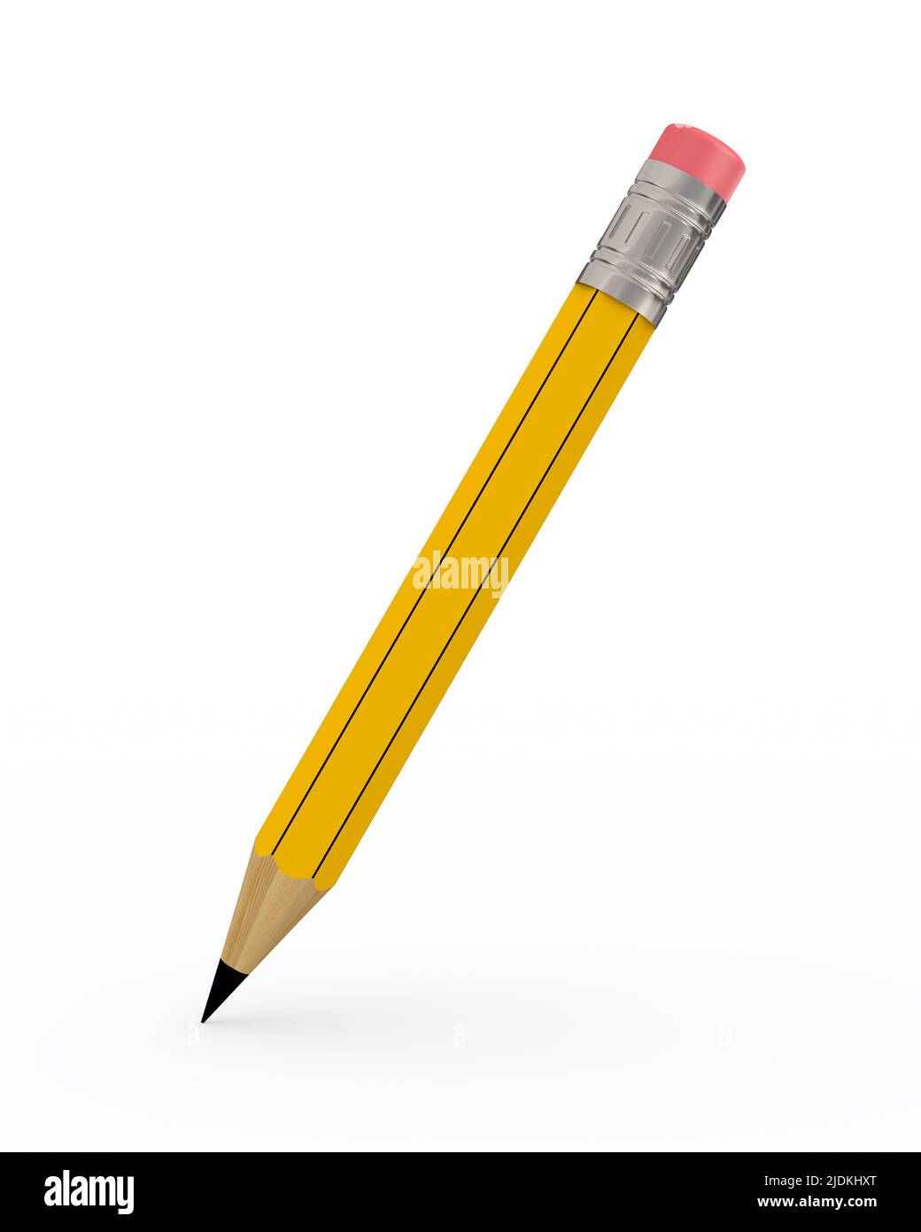 crayon sur fond blanc. Illustration isolée 3D Banque D'Images