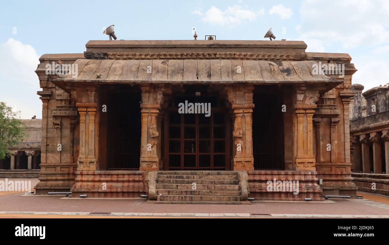 Temple Murugan Mandapam, Grand Temple, Thanjavur, Tamilnadu, Inde. Banque D'Images