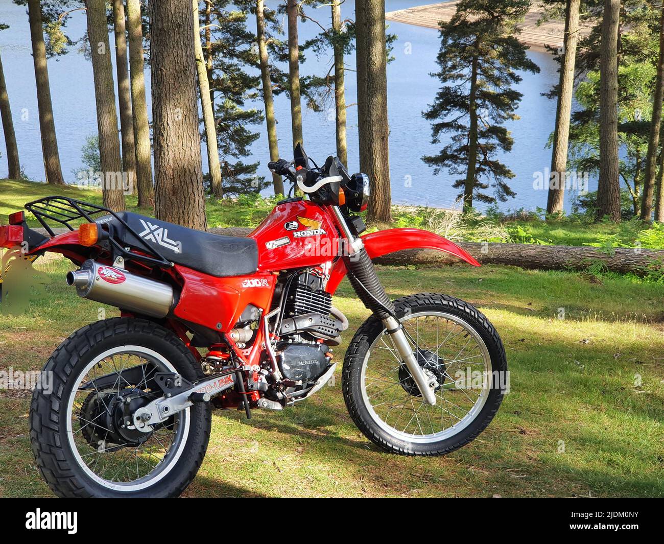 Red 1982 honda xl500r, moto, moto, transport à 2 roues. Véhicule, transport, vallée de l'espoir, caverne de speedwell, S33 8wa, royaume-uni Banque D'Images