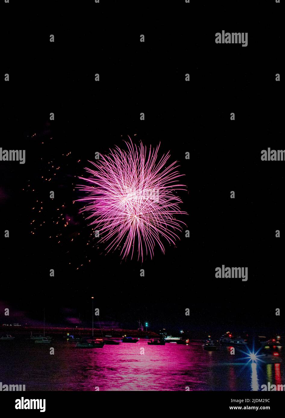 Image des championnats britanniques annuels de feu d'artifice tenus à Plymouth, Devon. Banque D'Images