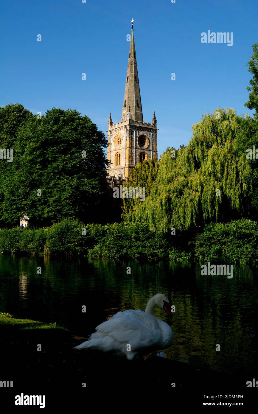 L'église Holy Trinity, Stratford-upon-Avon, Warwickshire, England, UK Banque D'Images