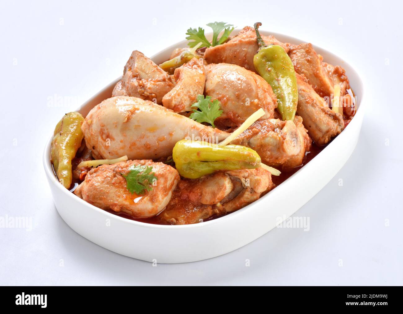 Le poulet Karahi est un délicieux ragoût de poulet. Cuits dans des tomates et des épices. Banque D'Images