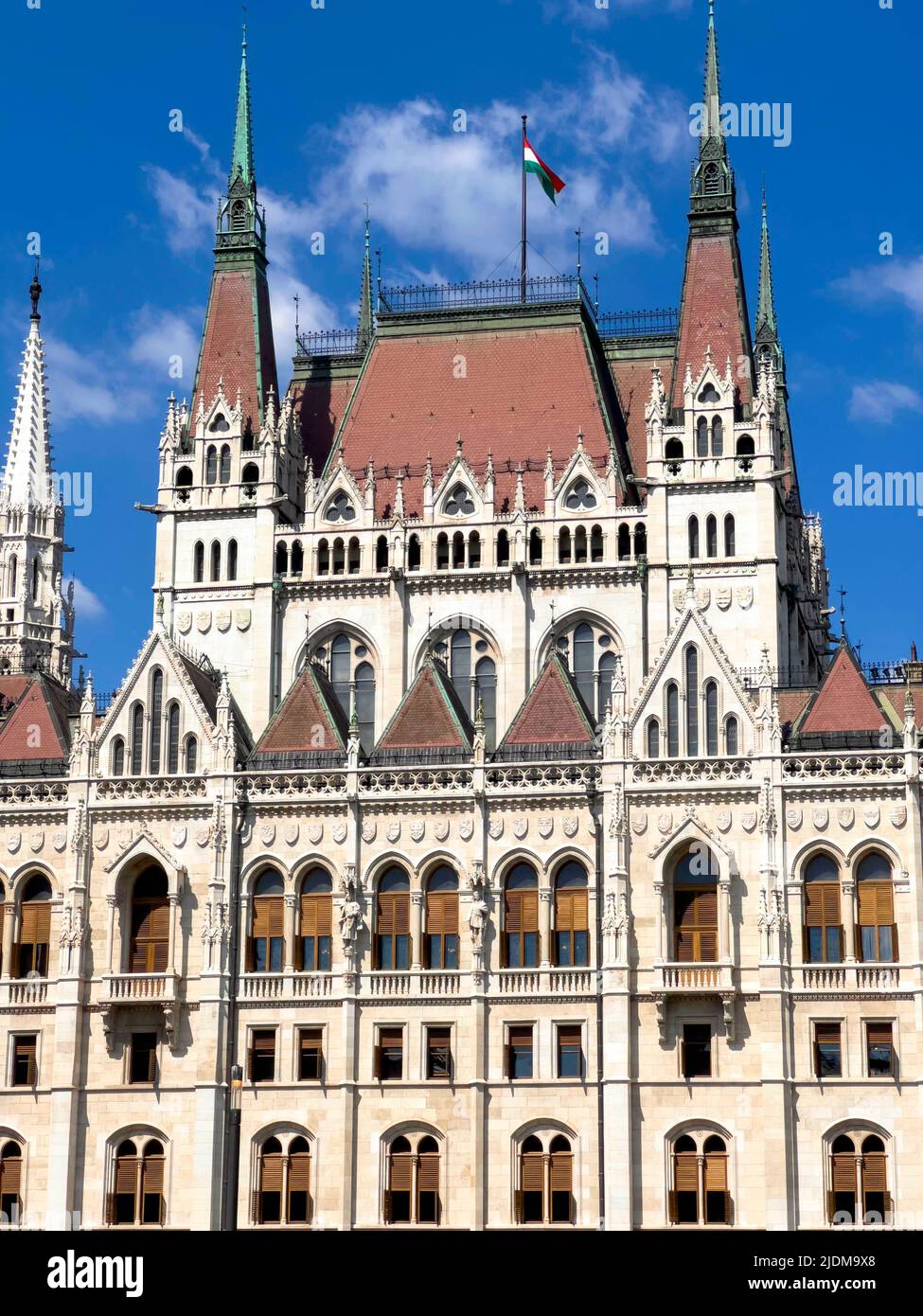 Le bâtiment du parlement hongrois (Országház) à Budapest, Hongrie Banque D'Images