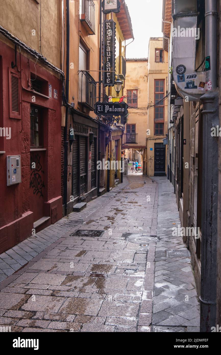 Espagne, Leon. Leon y Castilla. Scène de rue du matin. Banque D'Images