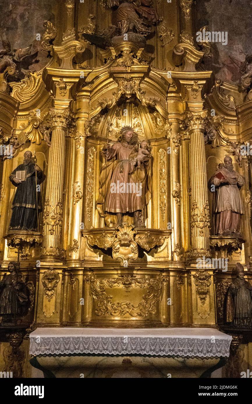 Espagne, Leon, Castilla y Leon. Retable dans la cathédrale de Santa Maria. Gothique, 13th siècle. Banque D'Images