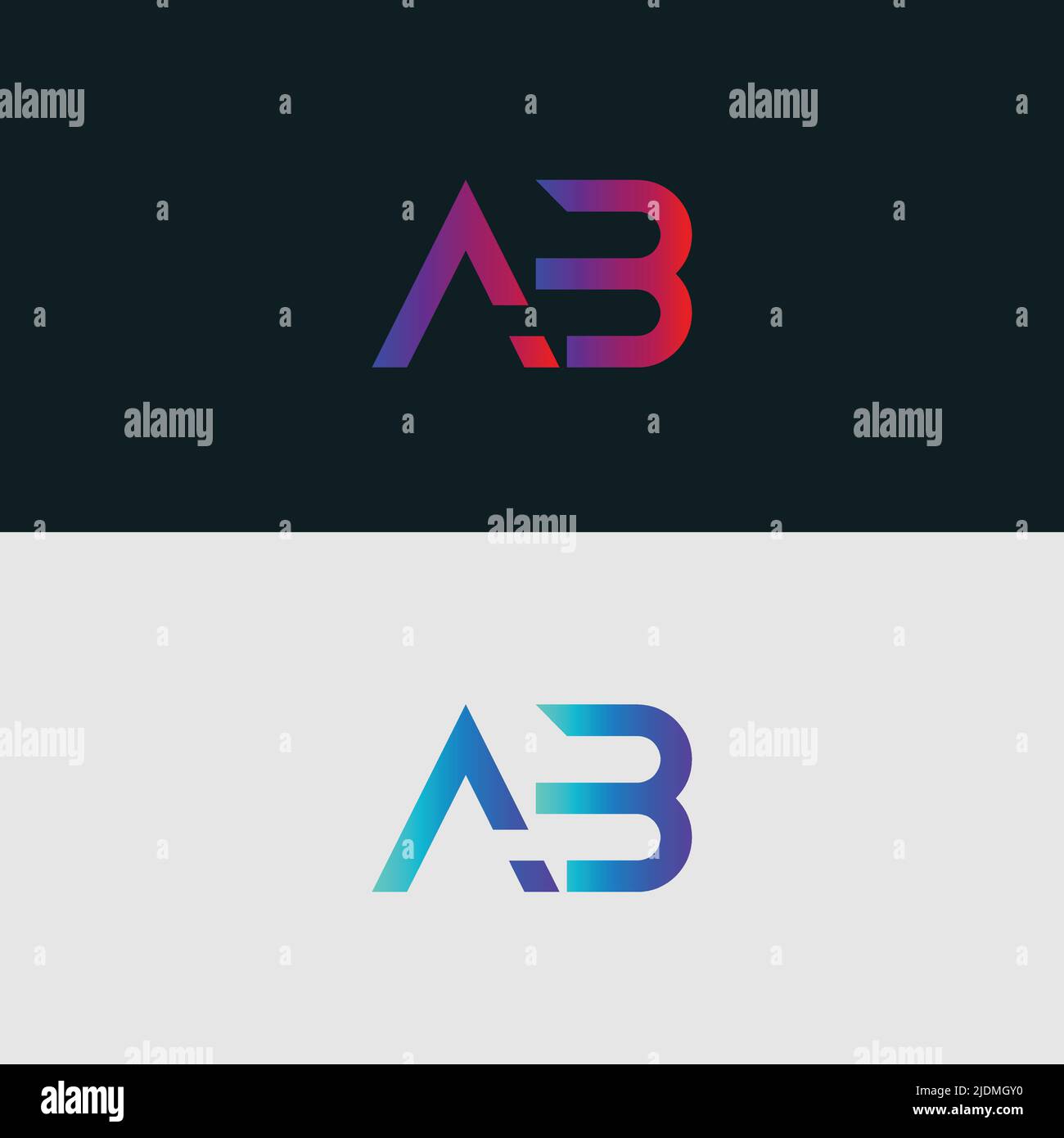 Lettre alphabétique icône logo AB Illustration de Vecteur