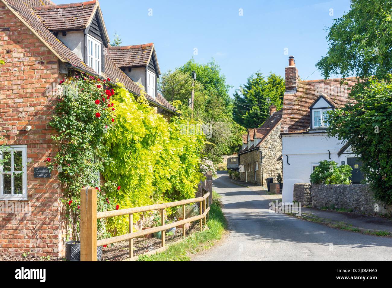 Centre du village, Back Street, Tetsworth, Oxfordshire, Angleterre, Royaume-Uni Banque D'Images