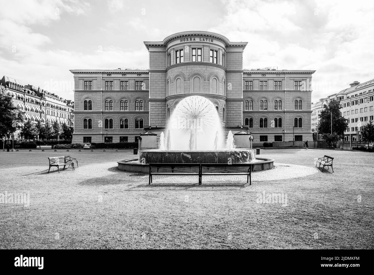 Fontaine de pissenlit à Norra Latin à Stockholm Banque D'Images