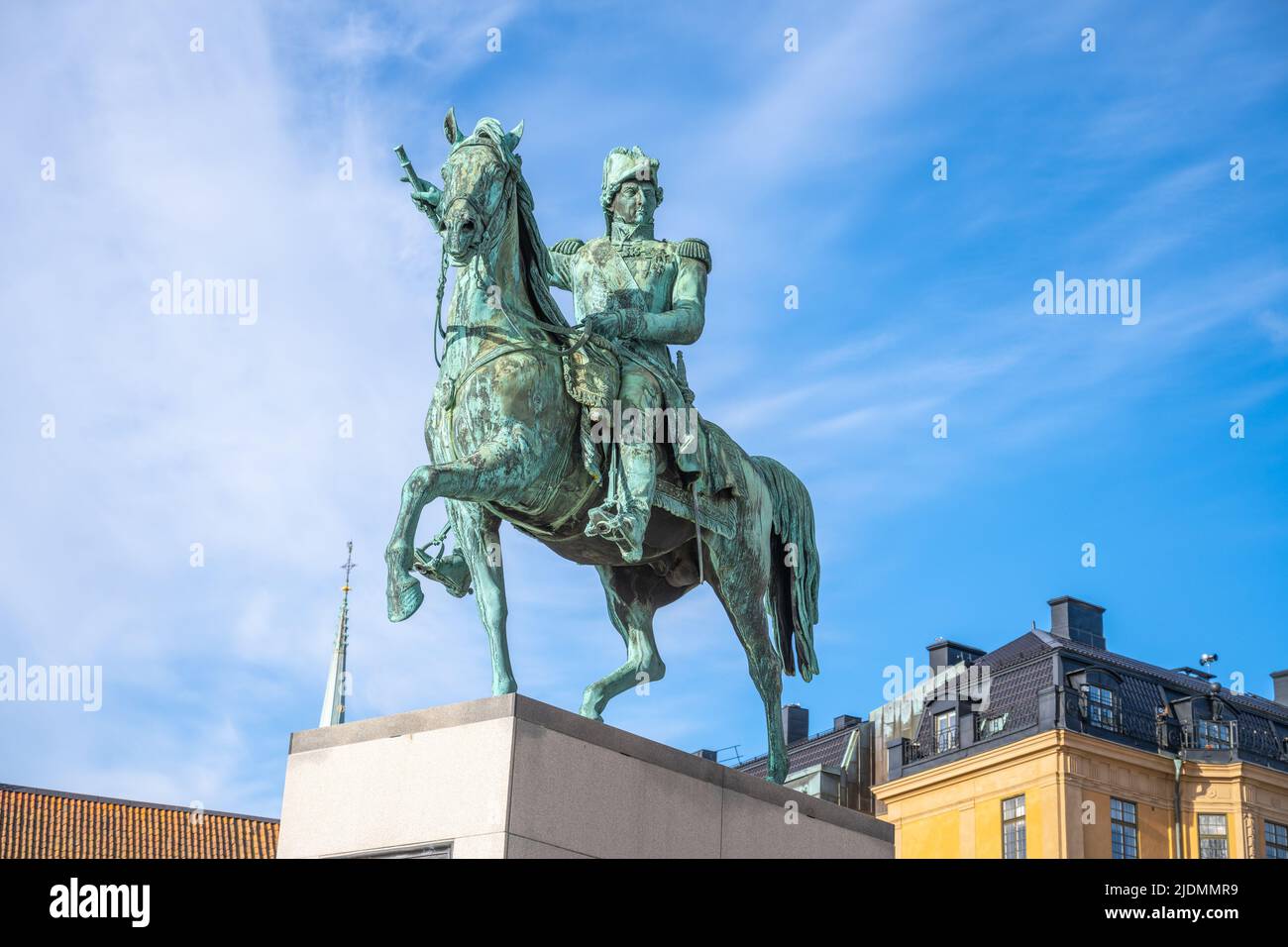 Statue de Charles XIV John à Stockholm Banque D'Images