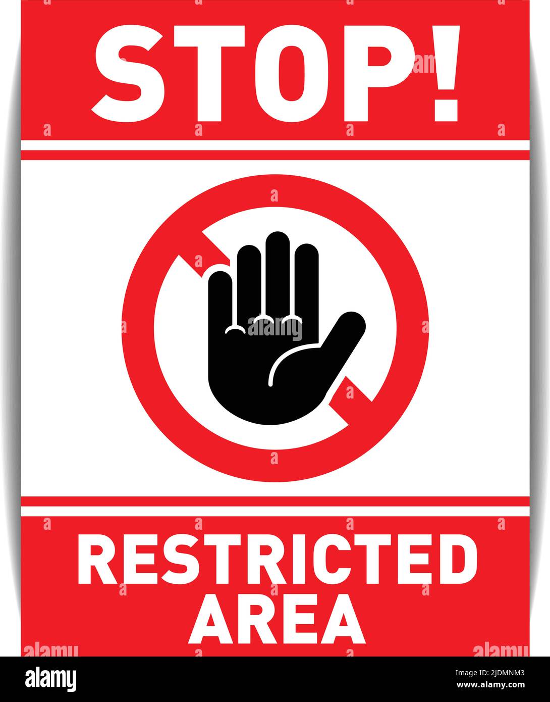 Panneau d'arrêt d'interdiction. Zone restreinte, propriété privée, pas d'intrusion. Vecteur sur arrière-plan transparent Illustration de Vecteur