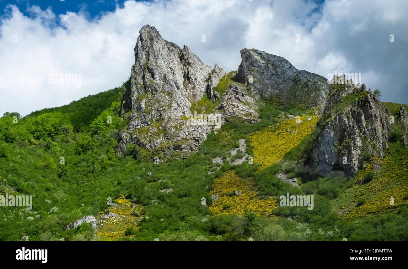 Espagne, Asturies. Parc naturel de Somiedo, montagnes Cantabriennes. Banque D'Images