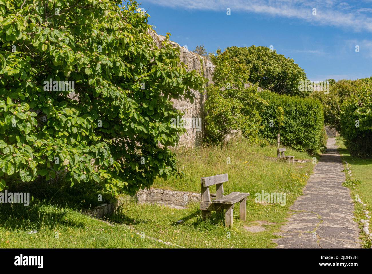 Le jardin clos de Dunraven Park, Southerndown. Merci de nous contacter : Phillip Roberts Banque D'Images