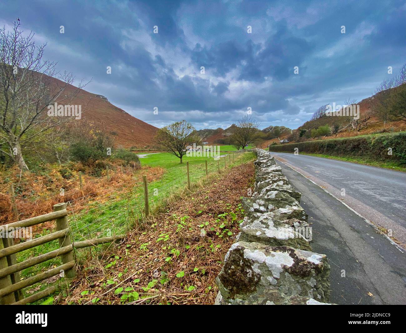 La vallée des rochers à Lynton, North Devon Banque D'Images