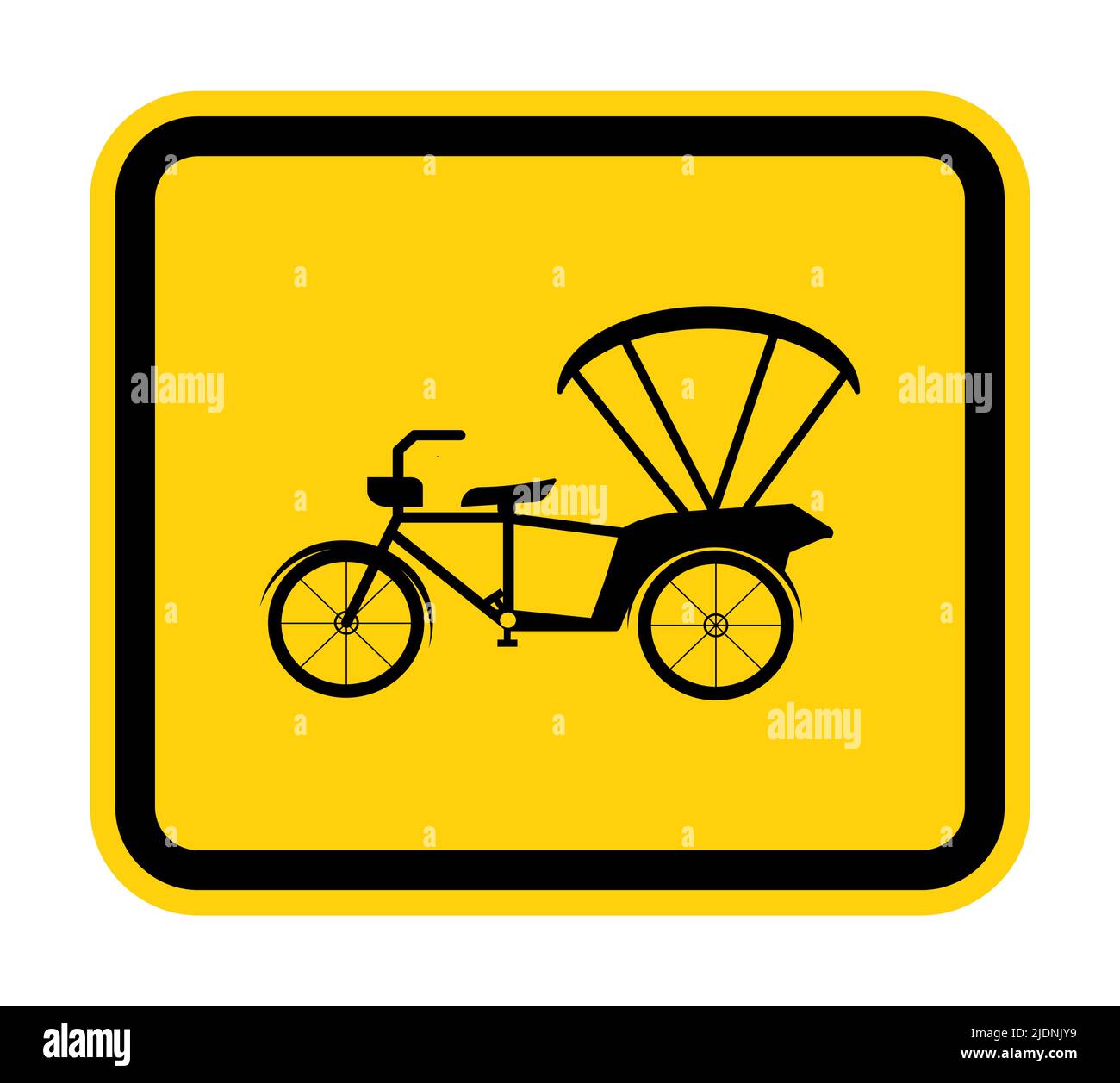 Attention au symbole tricycle, isoler sur fond blanc, illustration vectorielle EPS.10 Illustration de Vecteur
