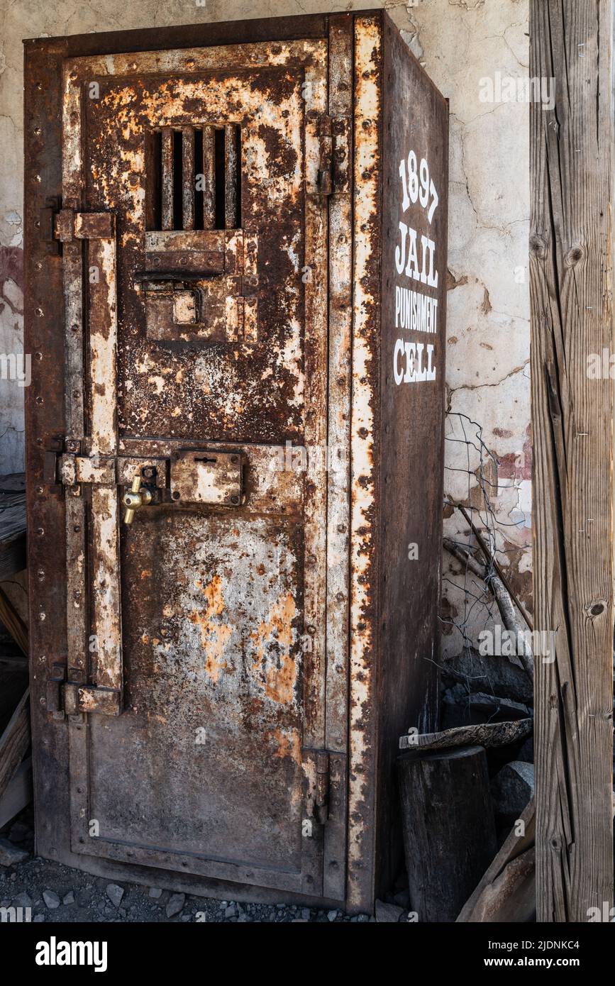 Prison de ville, but dans la ville fantôme d'Oatman sur la route 66 Arizona Banque D'Images