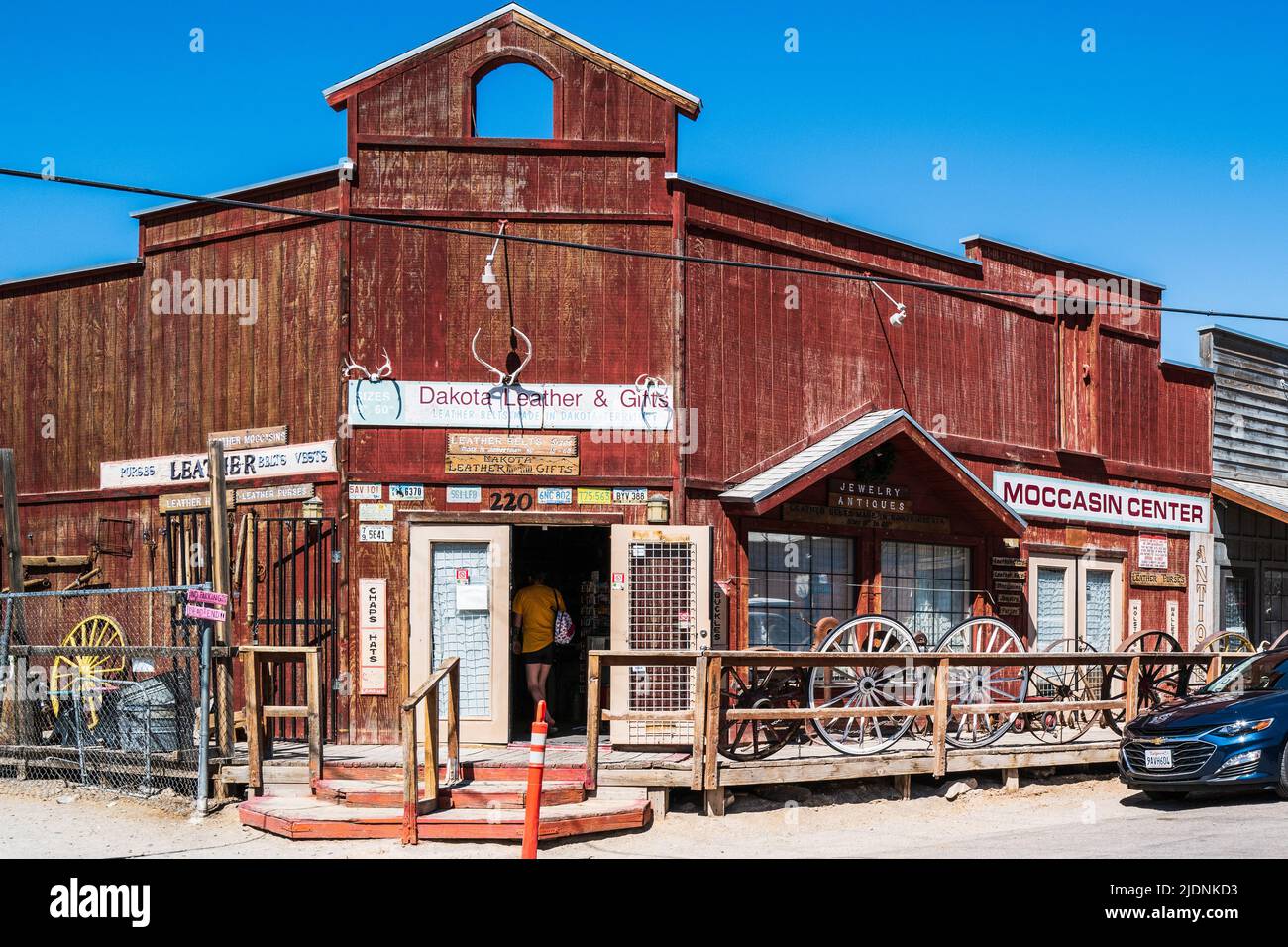 Magasin de cuir Old Time sur la route 66 à Oatman, Arizona Banque D'Images