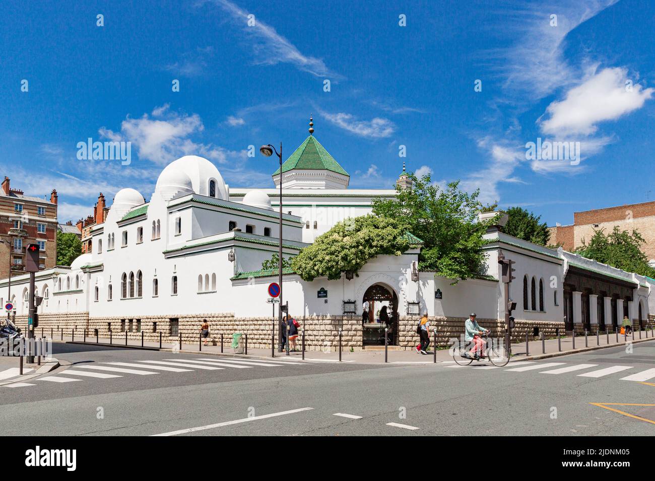 L'entrée dans le Restaurant la Mosquée de Paris. Grande Mosquée de Paris Banque D'Images