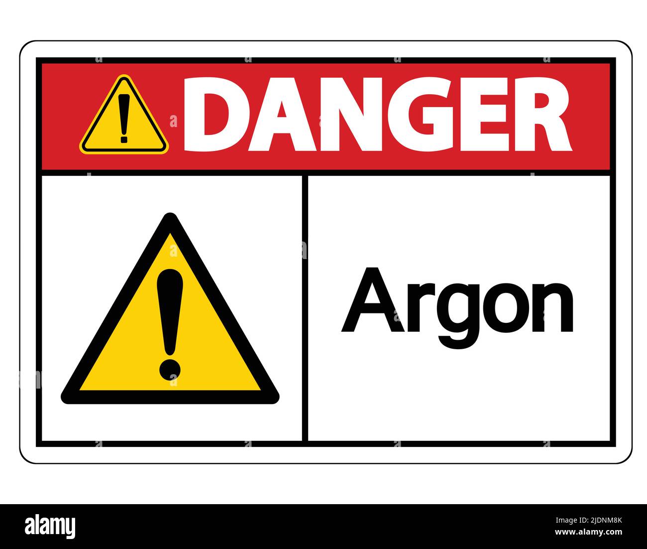 Symbole de danger d'argon isoler sur fond blanc, illustration vectorielle Illustration de Vecteur