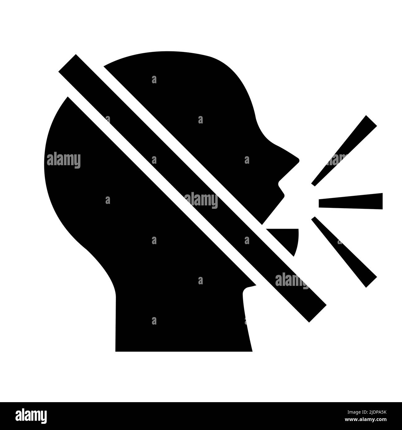 Conserver le symbole de silence sur fond blanc Illustration de Vecteur