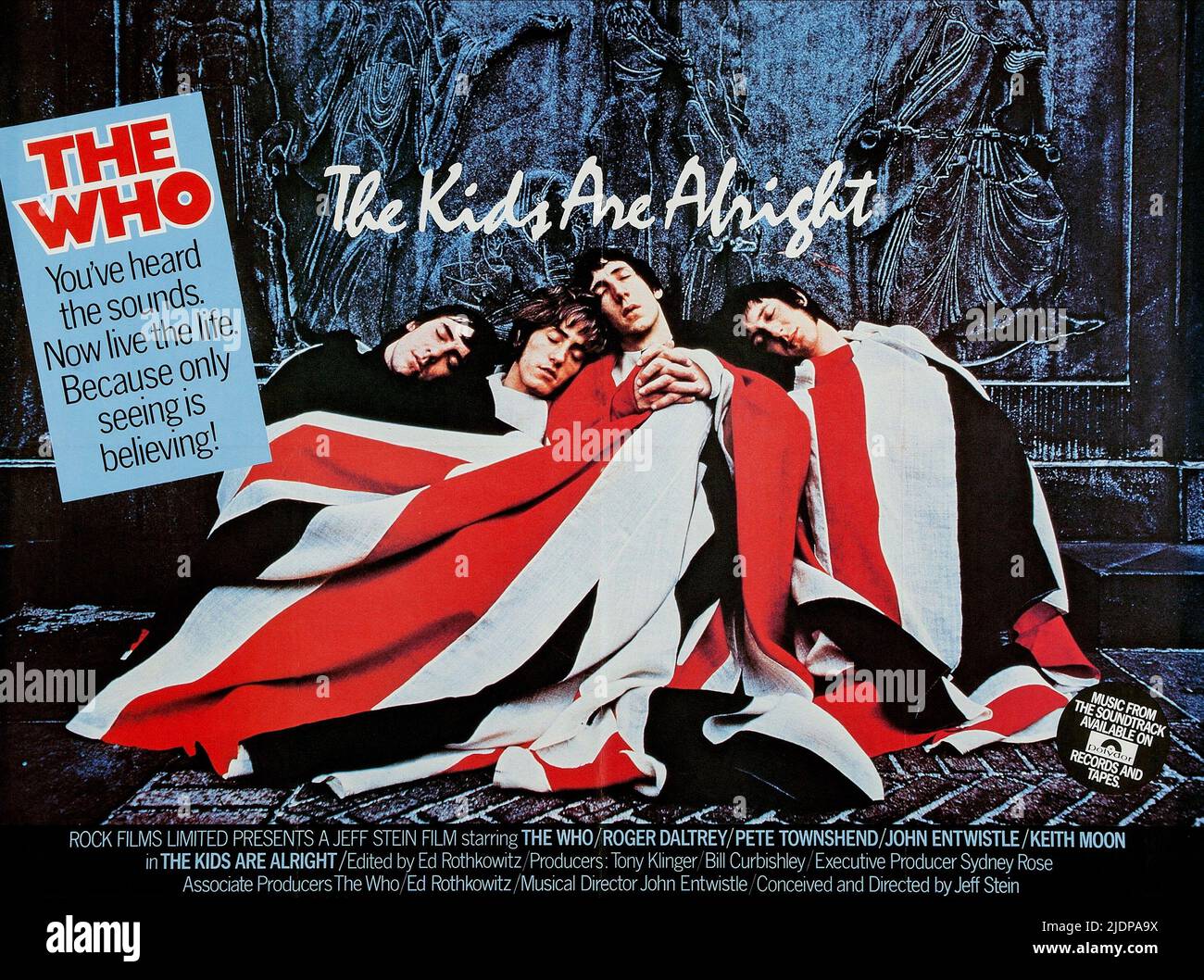 Lune,DALTREY TOWNSHEND,affiche ancienne, LES ENFANTS SONT TRÈS BIEN, 1979 Banque D'Images