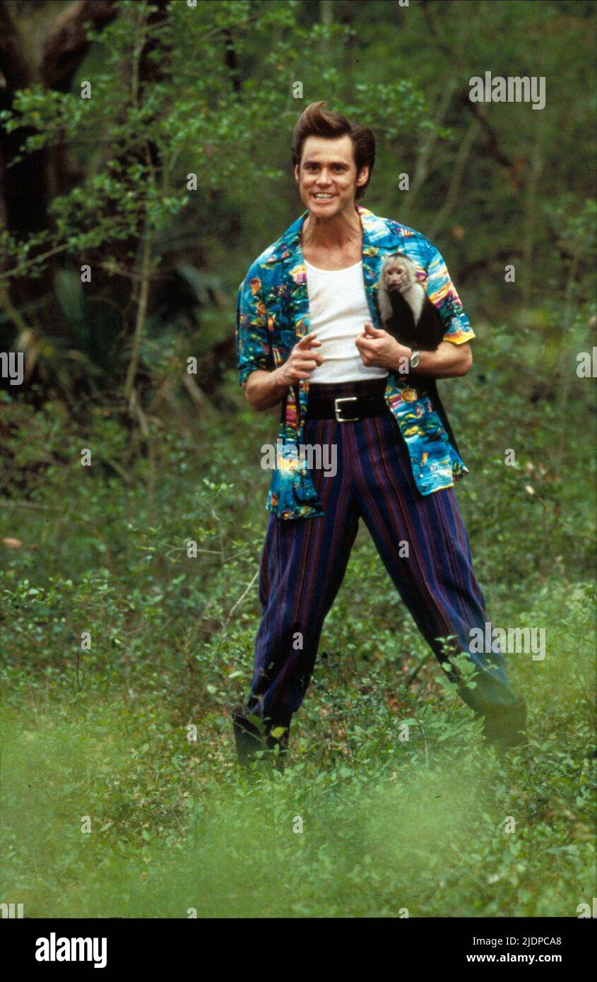 JIM CARREY, Ace Ventura : QUAND LA NATURE DES APPELS, 1995 Banque D'Images