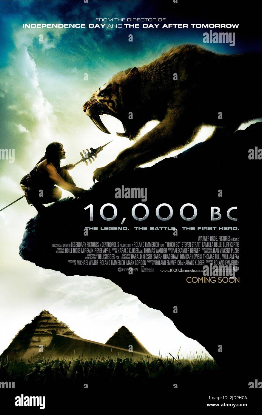 POSTER DE FILM, 10 000 BC, 2008, Banque D'Images