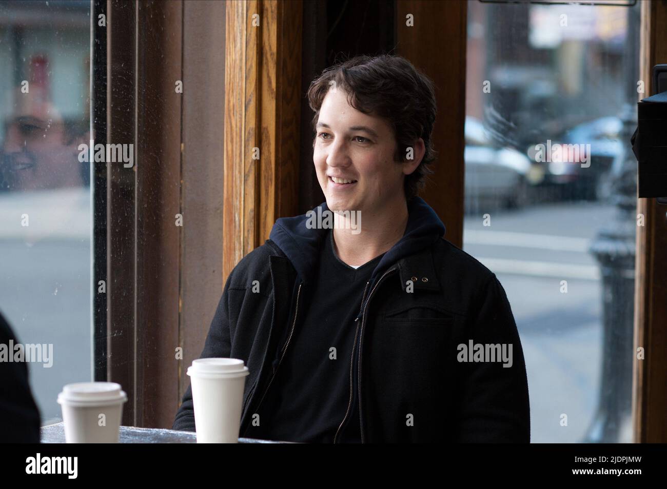 MILES TELLER, CE MOMENT EMBARRASSANT, 2014, Banque D'Images